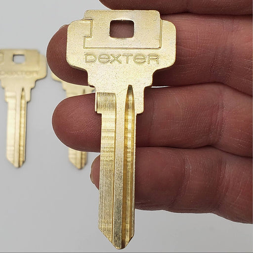 5x Dexter 62CM Key Blanks 6 Pin USA Made Vintage Tarnished NOS 1