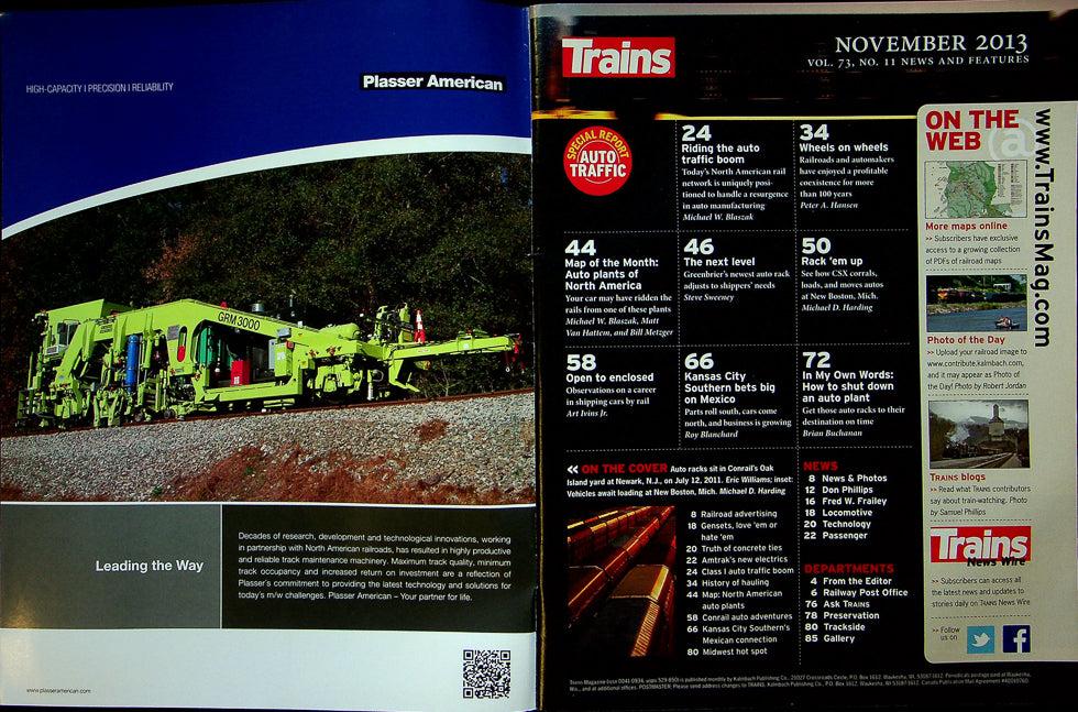 Trains Railroading Magazine November 2013 Vol 73 No 11 First Trip By Train