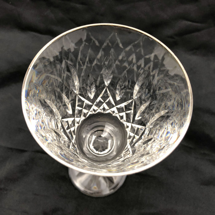 1ct Waterford Crystal Wine Goblet Lismore Pattern 8-3/8" Signed Signature Glass