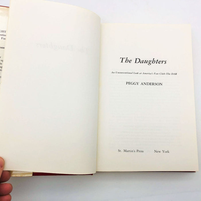 The Daughters Peggy Anderson Hardcover 1974 1st Edition American Revolution DAR 7