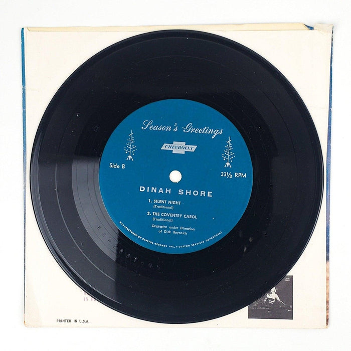 Dinah Shore Season's Greetings Your Chevy Dealer Record 45 Single Chevrolet 1960 4