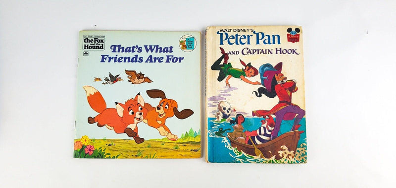 Walt Disney Children's Books Peter Pan, Fox & Hound, Bambi & More Lot of 5 6