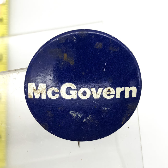 Vintage McGovern Pinback Button Political Presidential Campaign Blue White 1