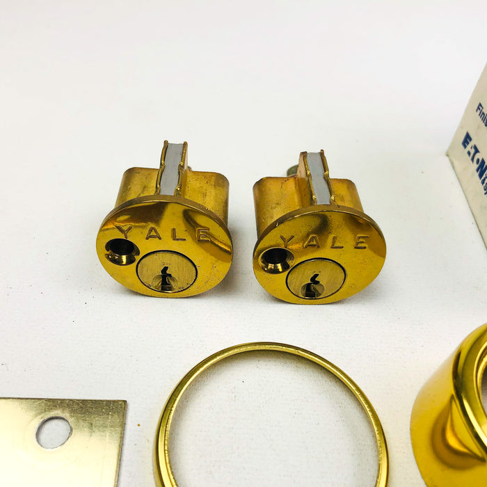 Yale Tubular Deadlock 6 Pin Cylinder Locks 170 1/4 US03 Bright Brass KA4 New NOS