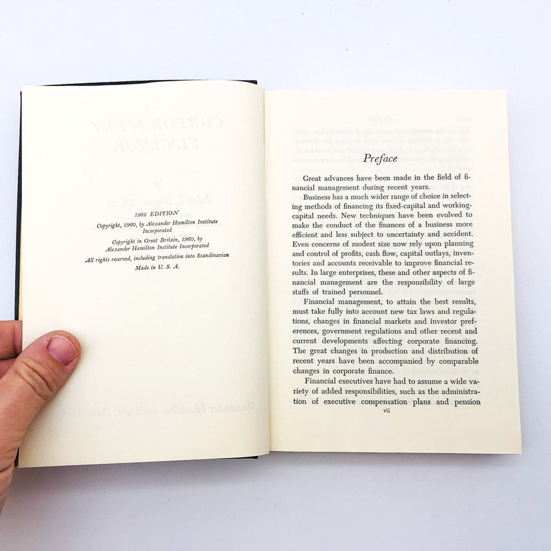 Modern Business Corporation Finance Softcover Alexander Hamilton Institute 1962 9
