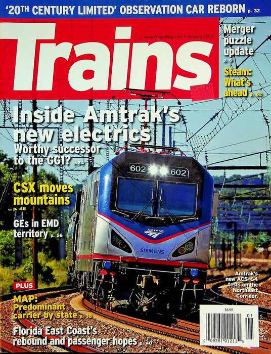 Trains Magazine January 2015 Vol 75 # 1 CSX Moves Mountains