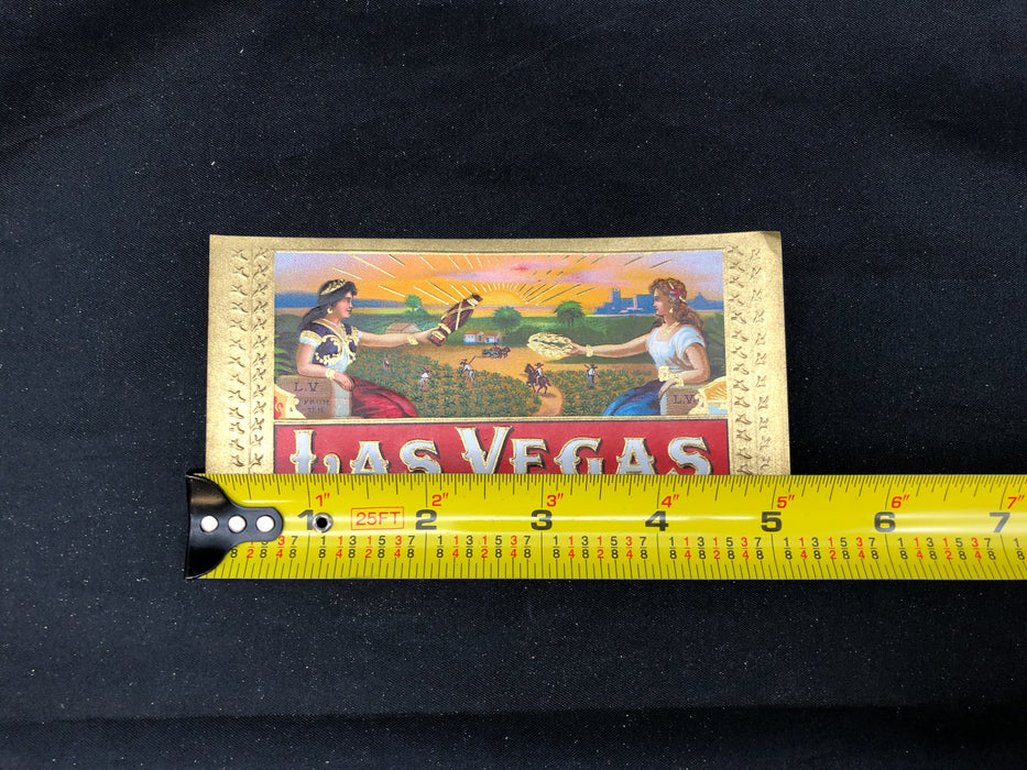 Las Vegas Cigar Label Box Wrapper Original Embossed Unused Lithograph Vintage