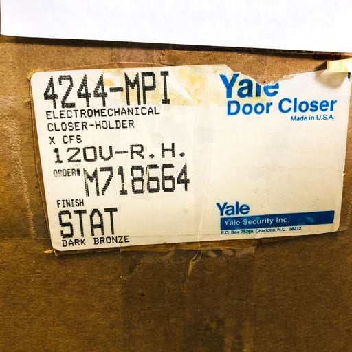 Yale 4244-MPI Door Closer Holder Electromechanical Arm RH Dk Bronze No Instruct 2