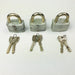 3ct Vintage No 500 Master Lock Padlock 1-1/4" Shackle New NOS Keyed Different 1