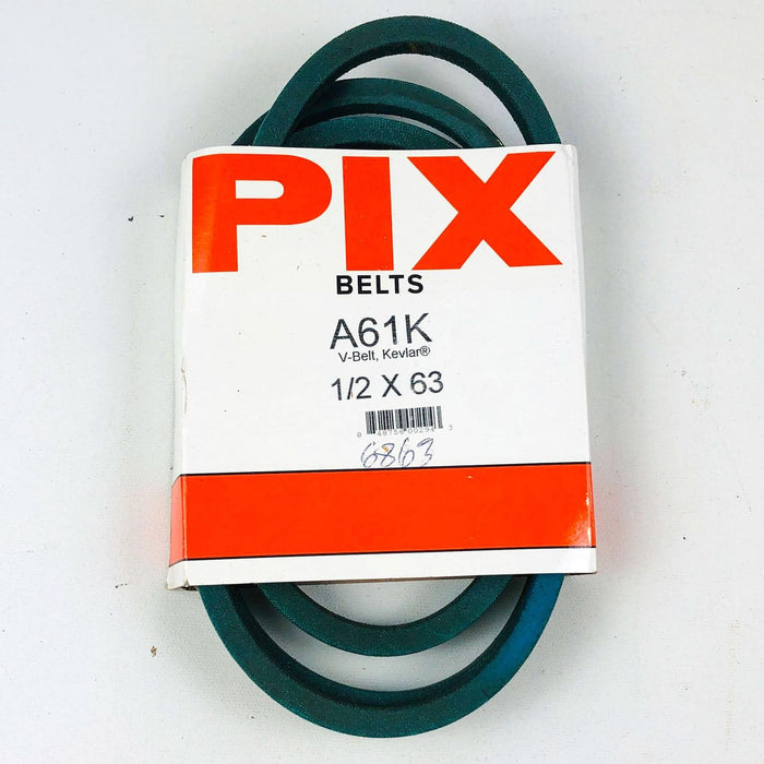 Pix Belts A61K 1/2 x 63 Lawn Mower V Belt 4L630K New Old Stock NOS 6863