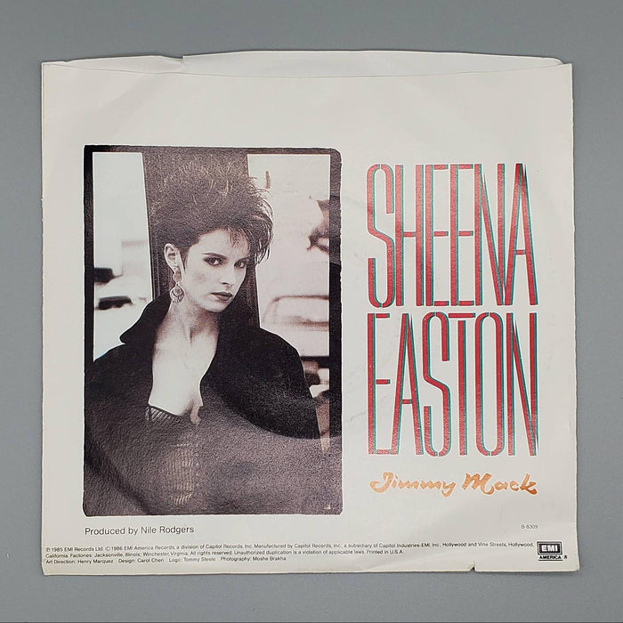 Sheena Easton Jimmy Mack Single Record EMI 1986 P-B-8309 PROMO 2