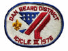 Boy Scouts Patch Insignia Dan Beard District Icicle 3 Three 1976 Vintage Paper 1
