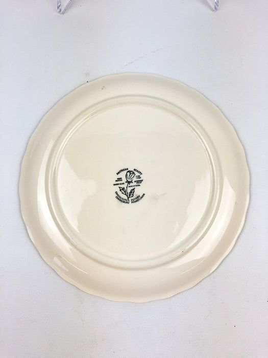 Vintage Canonsburg Pottery American Beauty Appetizer Plate 9-1/4" Dia 1pc 7