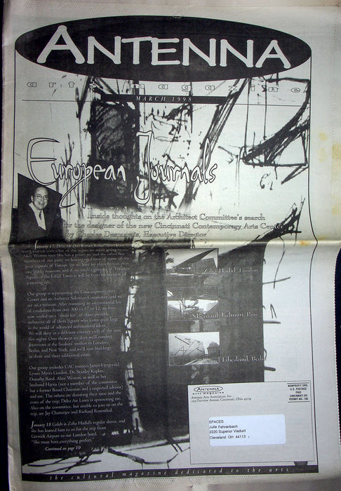 Antenna Magazine March 1998 Our Riverfront Cleveland Ohio River Development