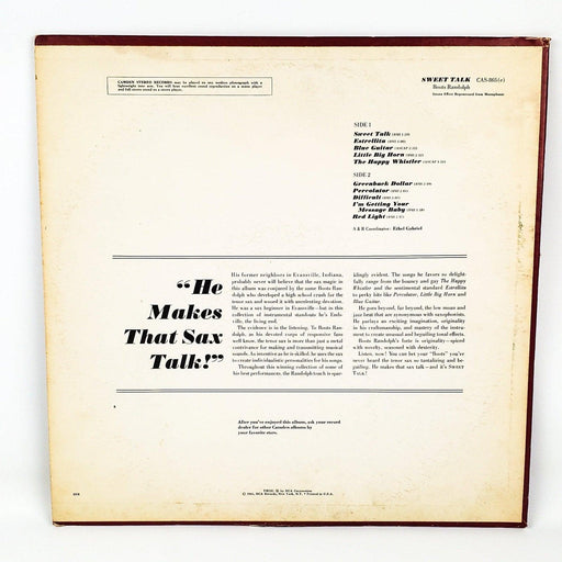 Boots Randolph Sweet Talk Record 33 RPM LP CAS-865 e RCA 1965 2