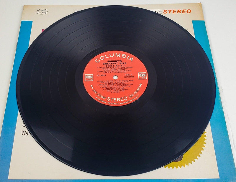 Johnny Mathis Johnny's Greatest Hits 33 RPM LP Record Columbia 1962 6