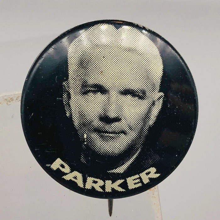 Parker Political Campaign Button Pin .875" Lithographers Union Label Vintage 19