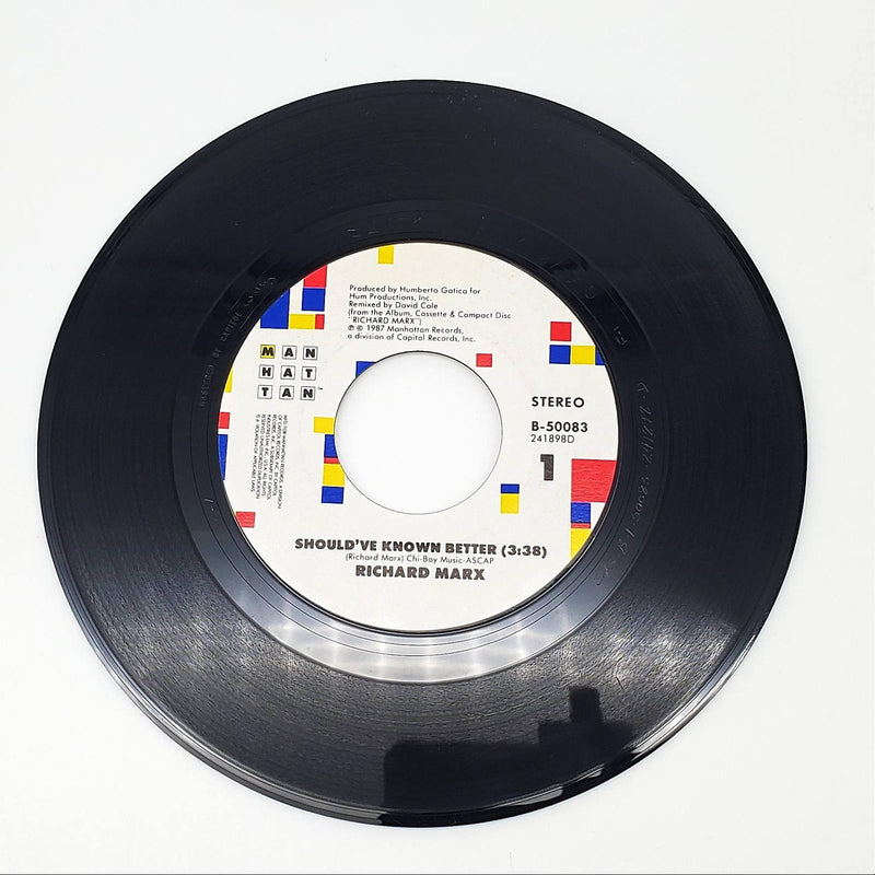 Richard Marx Should've Known Better Single Record Manhattan Records 1987 B-50083 3
