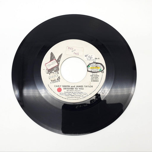 Carly Simon & James Taylor Devoted To You Single Record Elektra 1978 PROMO 2