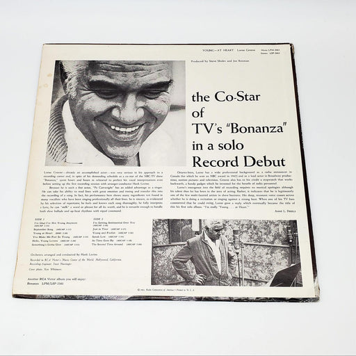 Lorne Greene Young At Heart LP Record RCA Victor 1963 LSP- 2661 Copy 1 2