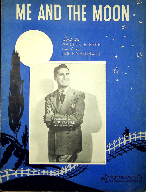 Vintage Sheet Music Me And The Moon Dick Stabile 1936 Hirsch Hanoman Piano Vocal 1