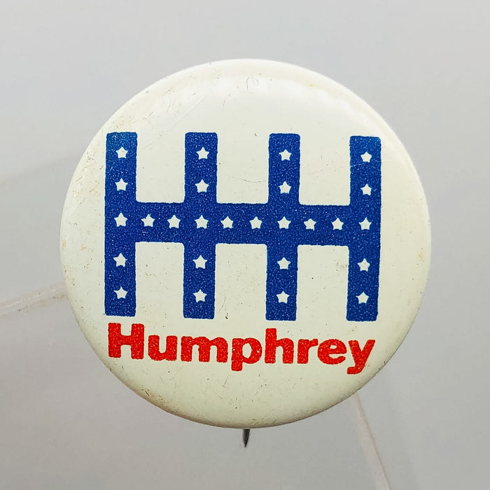 Hubert Horatio Humphrey HHH Stars Button Pin 1" Presidential Campaign Politics 5