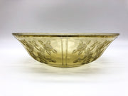 Vintage Sharon Cabbage Rose Serving Bowl 10" Yellow Amber Depression Era Large 4