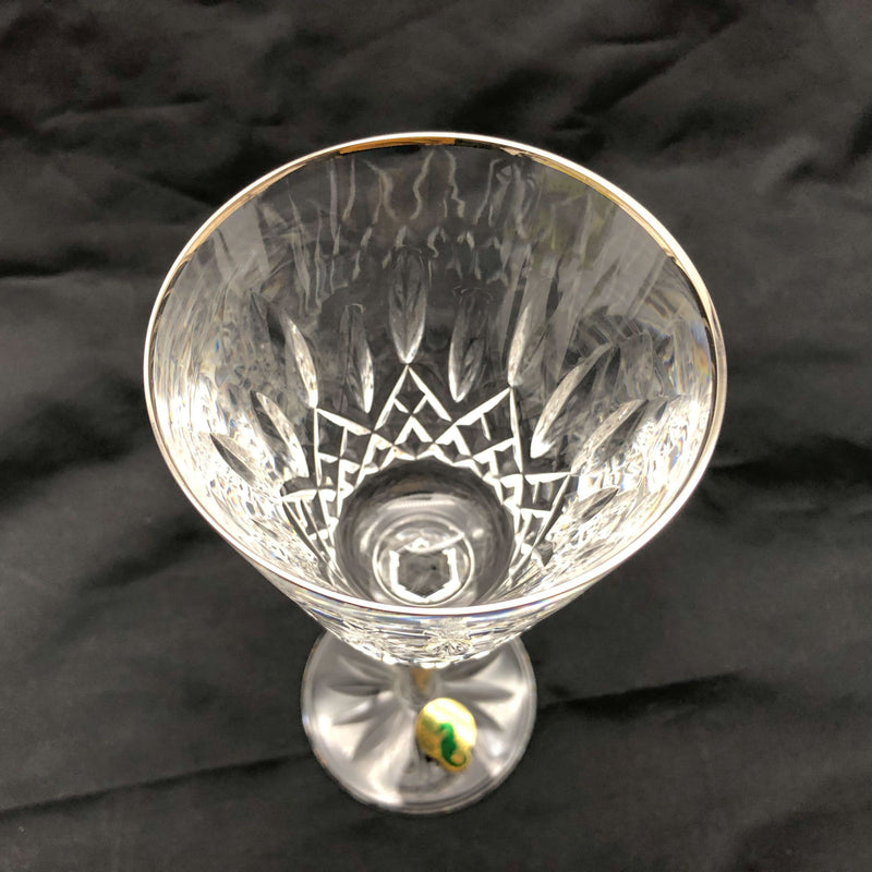 1ct Waterford Crystal Wine Goblet Lismore Pattern 7-3/8" Signed Signature Glass