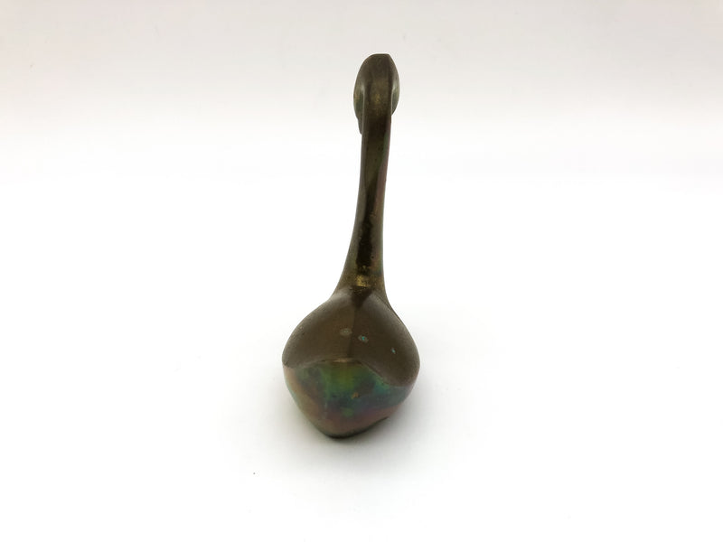 Vintage Solid Brass Swan Goose Figurine Statue India Mid Century Modern 3.5in