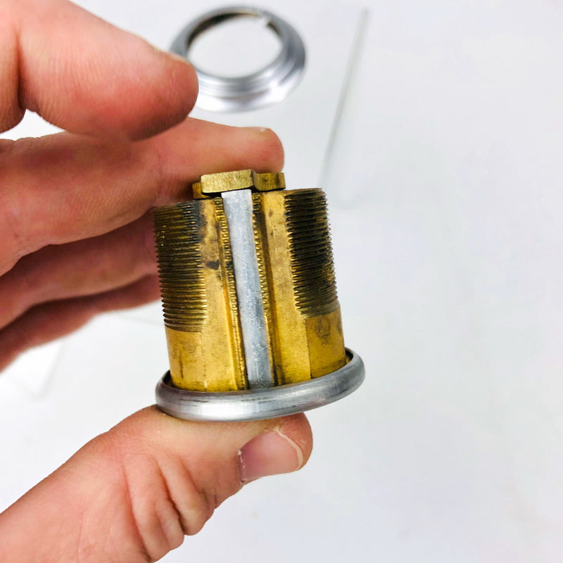 Yale Mortise Cylinder 1152 1-1/4" US26D Satin Chrome 6 Pin New Old Stock NOS