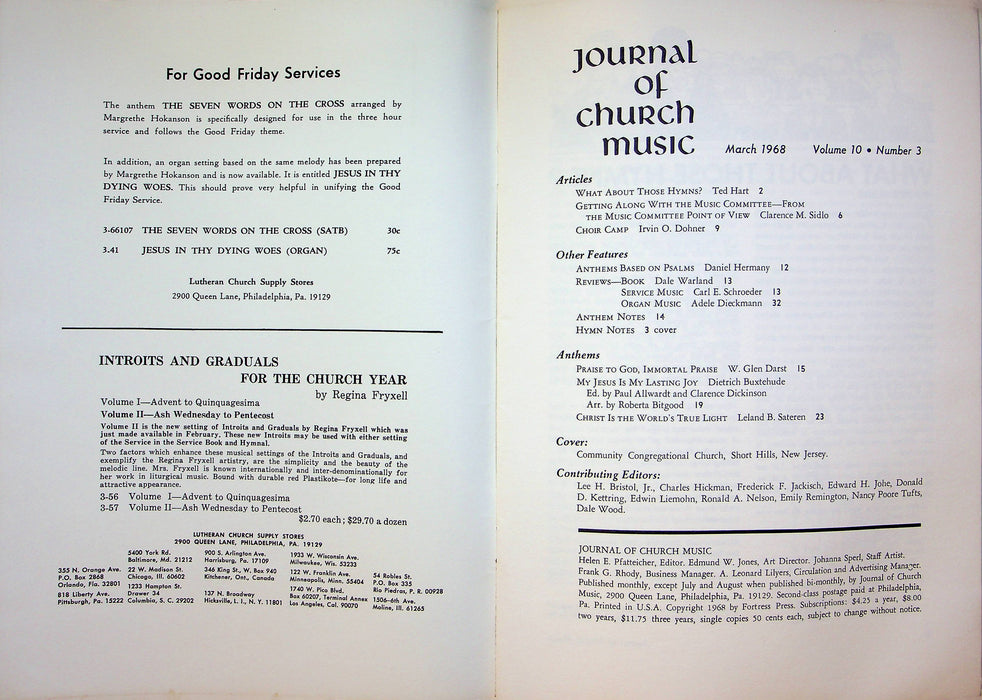 Journal of Church Music Magazine Mar 1968 The Music Committee Point of View 4