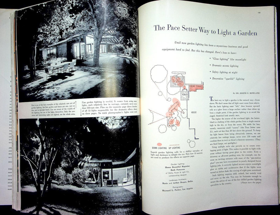 House Beautiful Magazine April 1955 Japanese Principles Cooking Garden Lighting