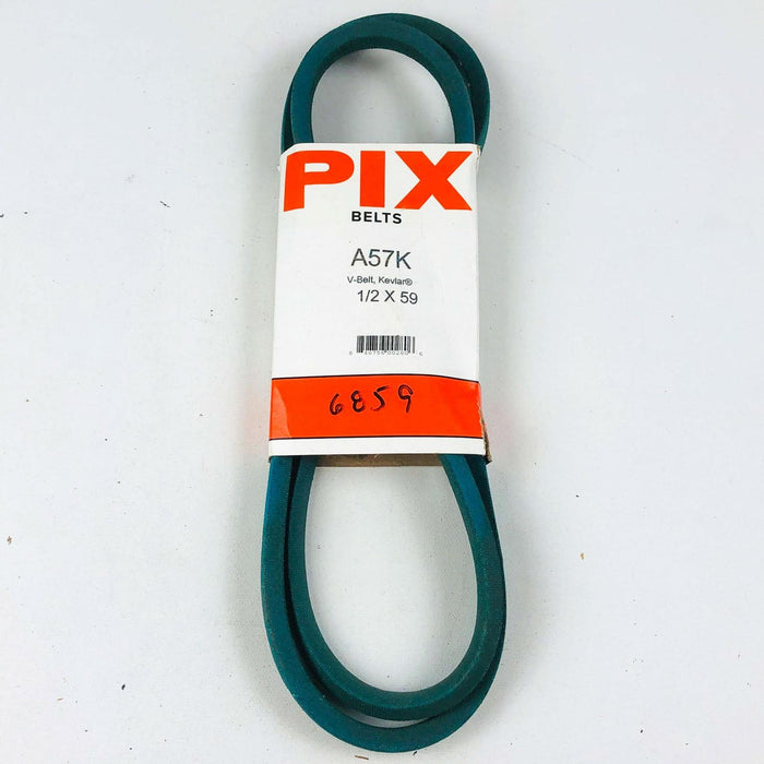 Pix Belts A57K 1/2 x 59 Lawn Mower V Belt 6859 Made With Kevlar New NOS 2