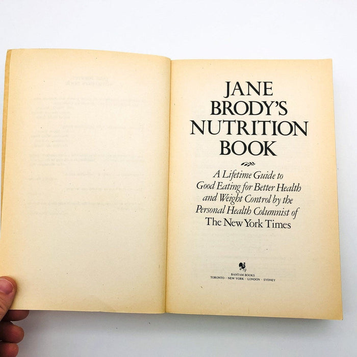 Jane Brodys Nutrition Book Paperback Jane Brody 1981 Nutrition Diet Lifetime Eat 8