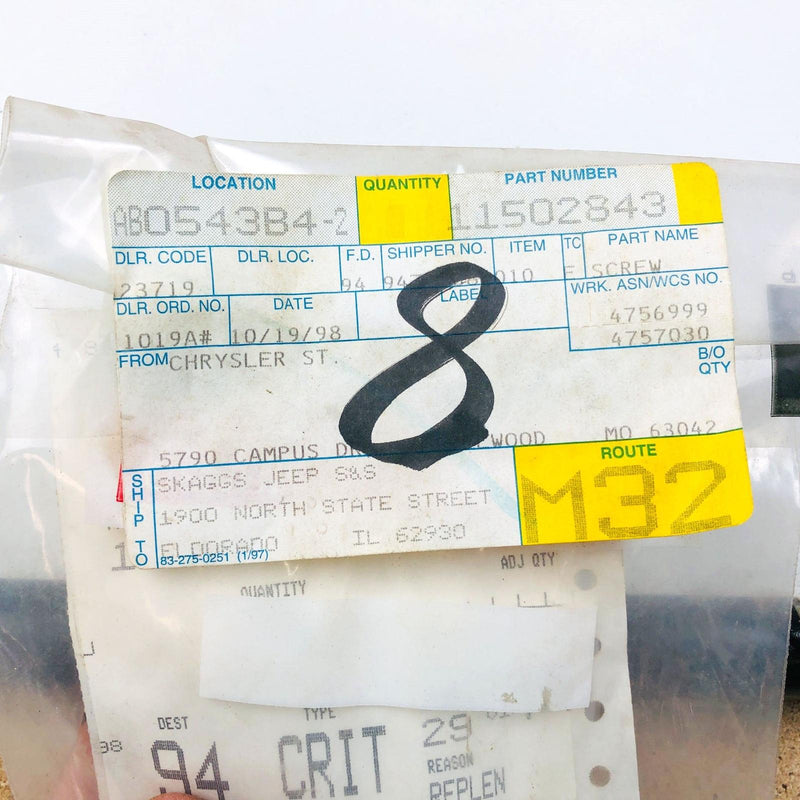 Mopar 11502843 Screw Hex Flange M4.2x1.41x13.00 Genuine OEM New NOS Omix-ADA