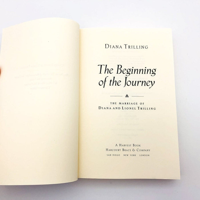 The Beginning Of The Journey Paperback Diana Trilling 1994 Marriage Authors Cpy1 6