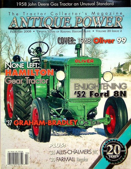 Antique Power Magazine February 2008 Vol 20 # 2 Enlighting '52 Ford 8N