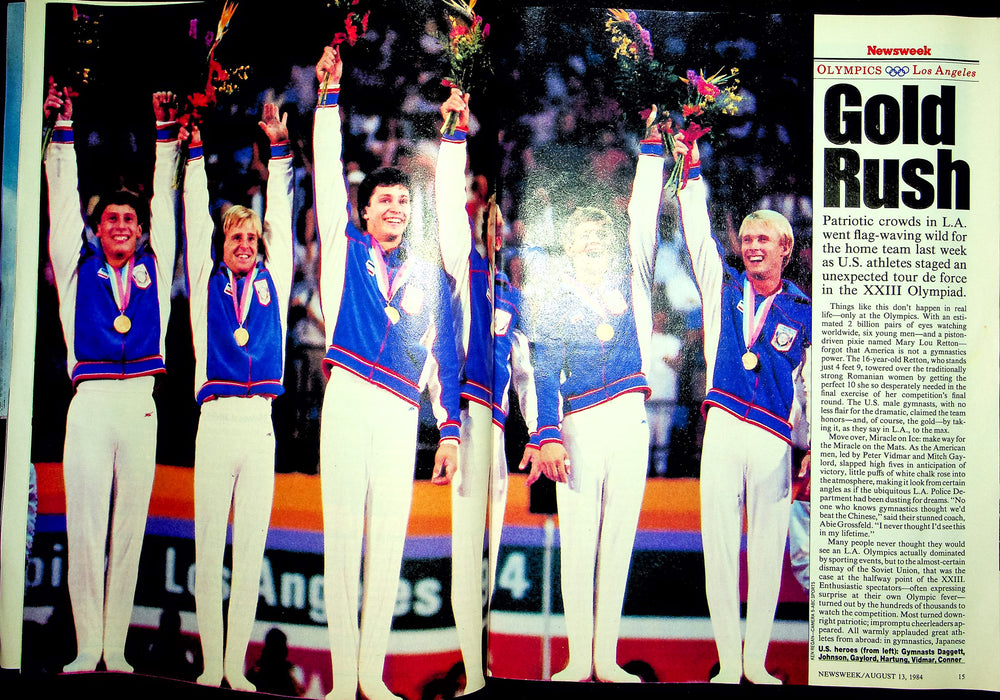 Newsweek Magazine August 13 1984 Olympics Los Angeles Mondale Ferraro In Texas