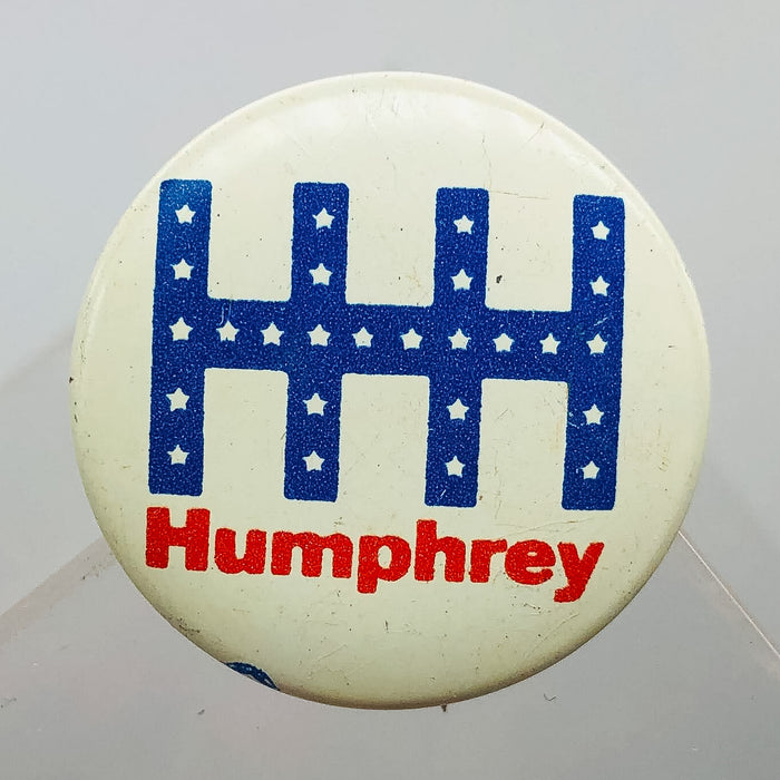 Hubert Horatio Humphrey HHH Stars Button Pin 1" Presidential Campaign Politics 7