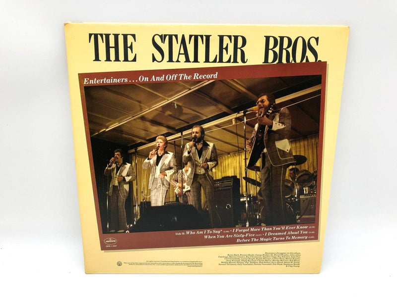 The Statler Brothers Entertainers...On and Off the Record 33 RPM LP SRM-1-5007 2