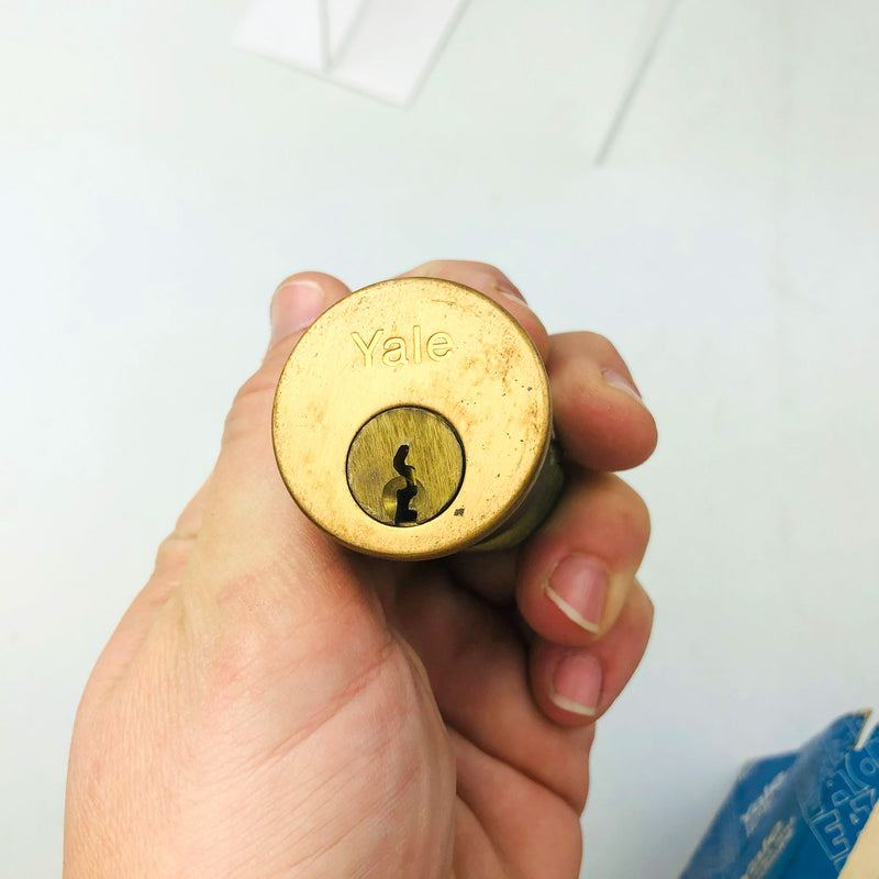 Yale Mortise Cylinder 1152 1-3/4" US10 Satin Bronze 6 Pin New Old Stock NOS Cpy2