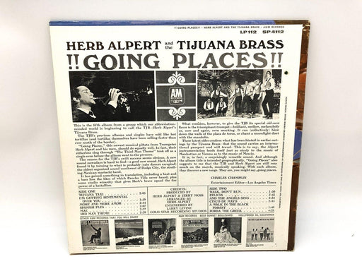 Herb Alpert and the Tijuana Brass Going Places Record 33 RPM LP SP 4112 A&M 1965 2