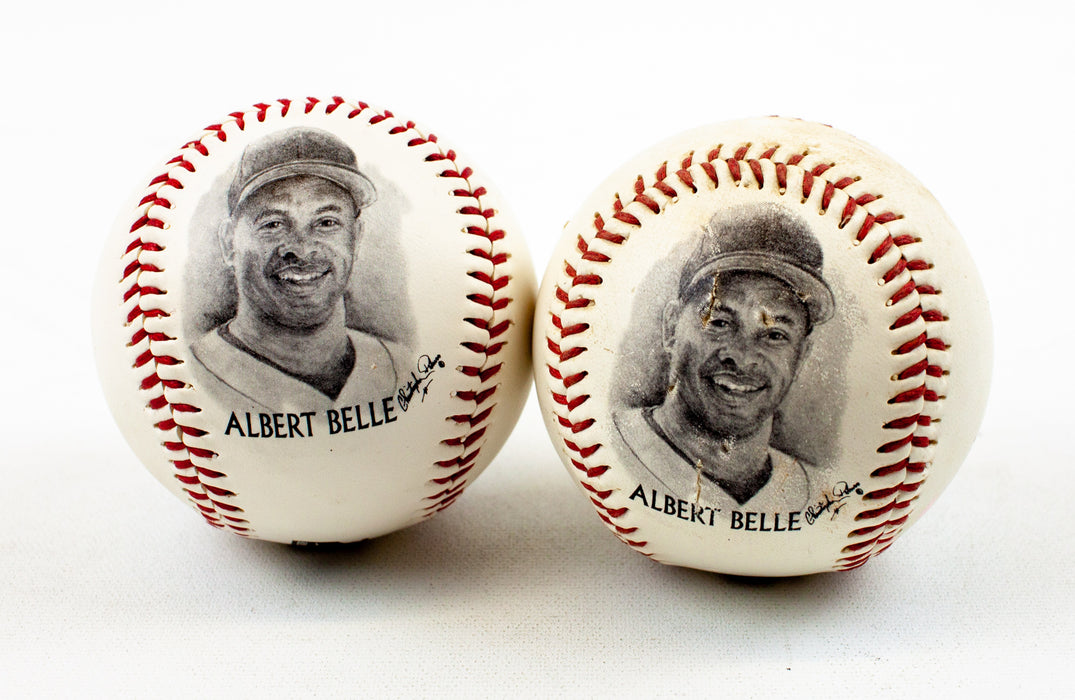 Cleveland Indians Baseballs Albert Belle Banned Guardians Burger King Fotoball