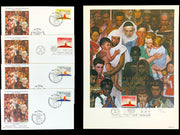Norman Rockwell Lithograph Print Do Unto Others Human Rights United Nation Stamp 1