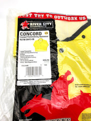 Yellow Safety Rain Jacket Coat Mens Medium Flame Resistant MCR Concord 800JNM 4