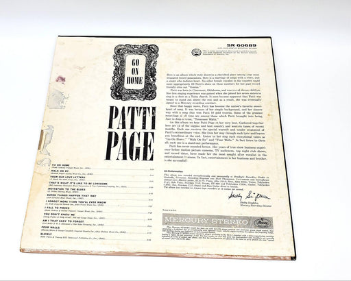 Patti Page Go On Home LP Record Mercury 1962 SR-60689 2