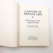 A History Of Private Life Paperback Philippe Aries 1988 Medieval Life History 6