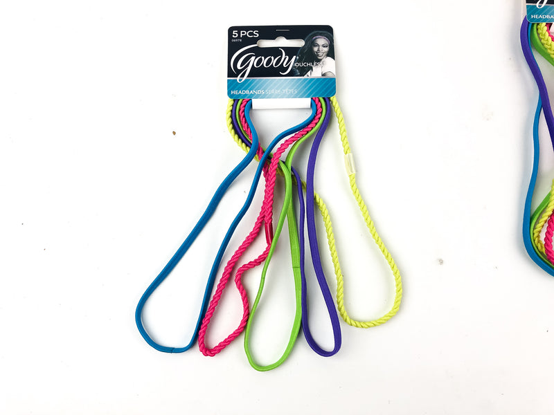 (15ct) Goody Ouchless Headbands No Metal Elastic Headband Pink Purple Blue 06978