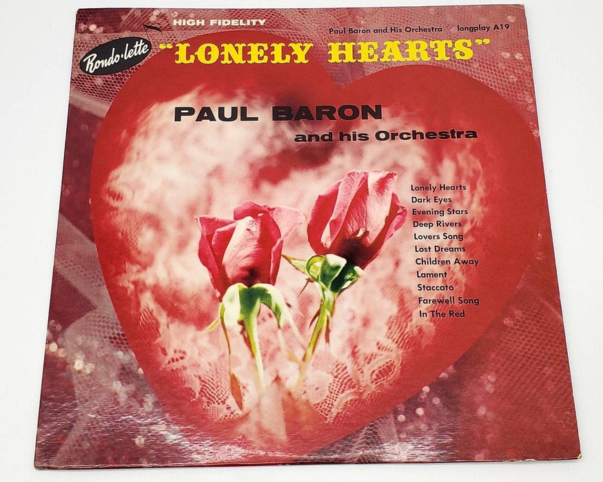 Paul Baror & Orchestra Lonely Hearts 33 RPM LP Record Rondo-lette A19 1