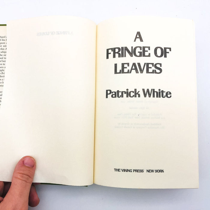 A Fringe Of Leaves HC Patrick White 1977 Social Cultural Transformation BCE 7